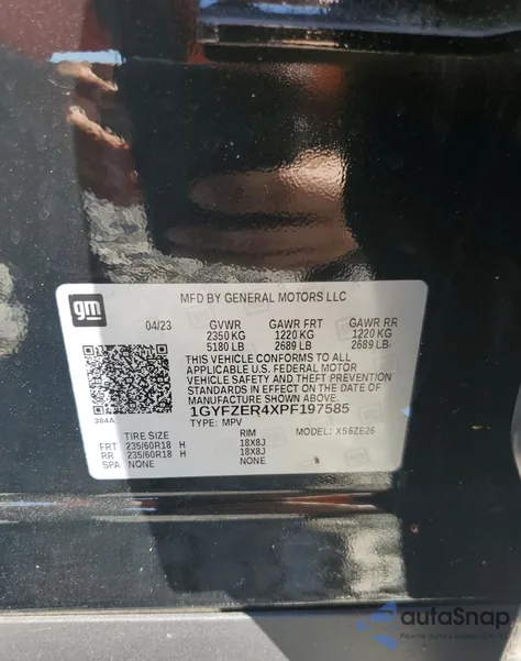 2023 Cadillac Xt4 Sport z USA, uszkodzony, nr VIN 1GYFZER4XPF197585